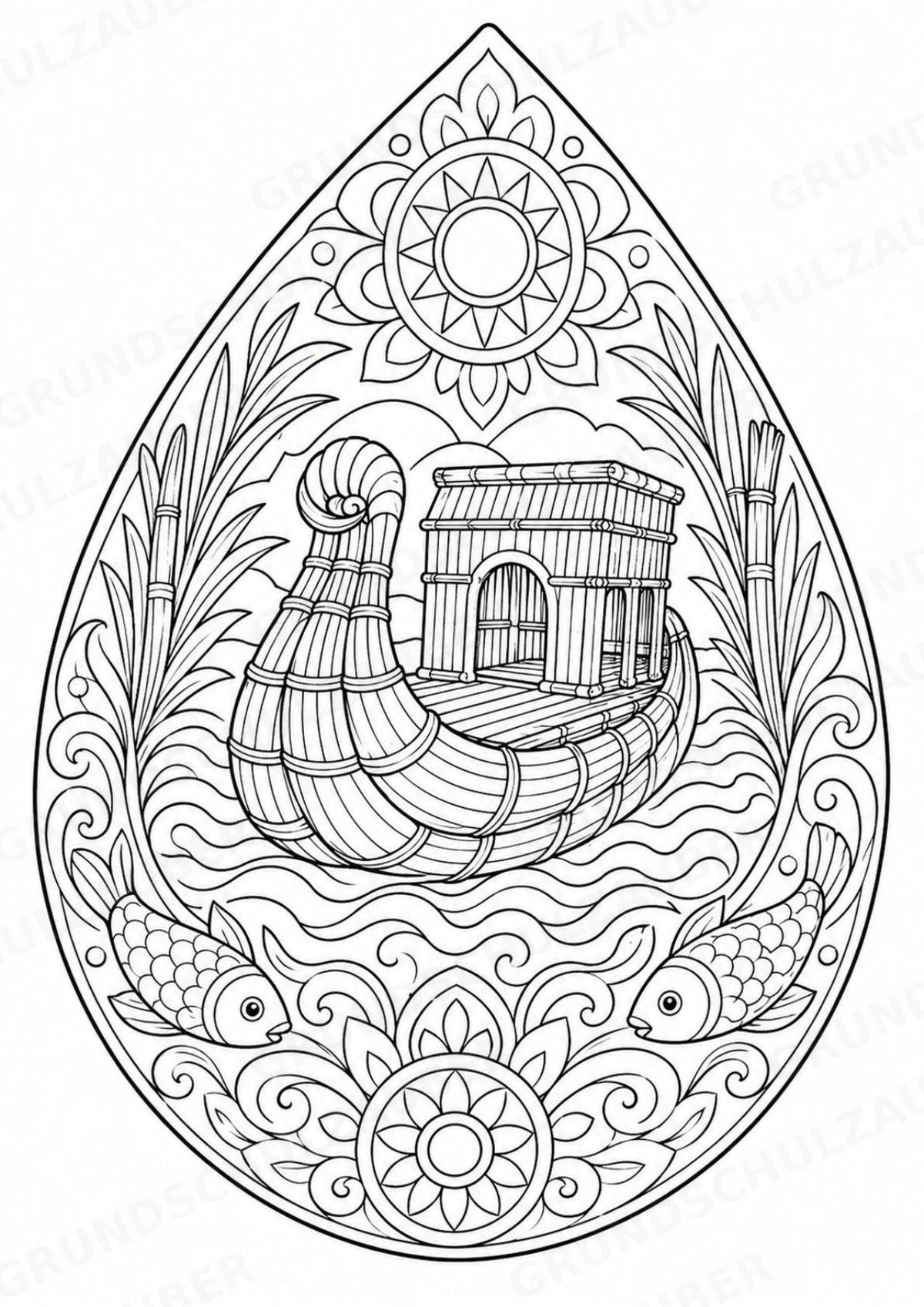 Bolivien Mandalas Ausmalbilder – Länder und Kulturen – 15 Malvorlagen – Materialseite 6