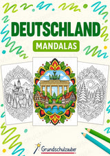 Deutschland Mandalas Ausmalbilder – Länder und Kulturen – 15 Malvorlagen – Cover