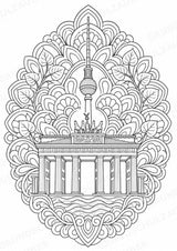 Deutschland Mandalas Ausmalbilder – Länder und Kulturen – 15 Malvorlagen – Materialseite 2