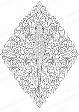 Eidechse Mandalas Ausmalbilder – Tiere – 15 Malvorlagen – Materialseite 3