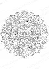 Eidechse Mandalas Ausmalbilder – Tiere – 15 Malvorlagen – Materialseite 5