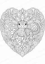 Eidechse Mandalas Ausmalbilder – Tiere – 15 Malvorlagen – Materialseite 6