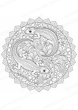 Eidechse Mandalas Ausmalbilder – Tiere – 15 Malvorlagen – Materialseite 9
