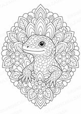 Eidechse Mandalas Ausmalbilder – Tiere – 15 Malvorlagen – Materialseite 10