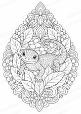 Eidechse Mandalas Ausmalbilder – Tiere – 15 Malvorlagen – Materialseite 11
