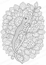 Eidechse Mandalas Ausmalbilder – Tiere – 15 Malvorlagen – Materialseite 12