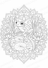 Frosch Mandalas Ausmalbilder – Tiere – 15 Malvorlagen – Materialseite 2