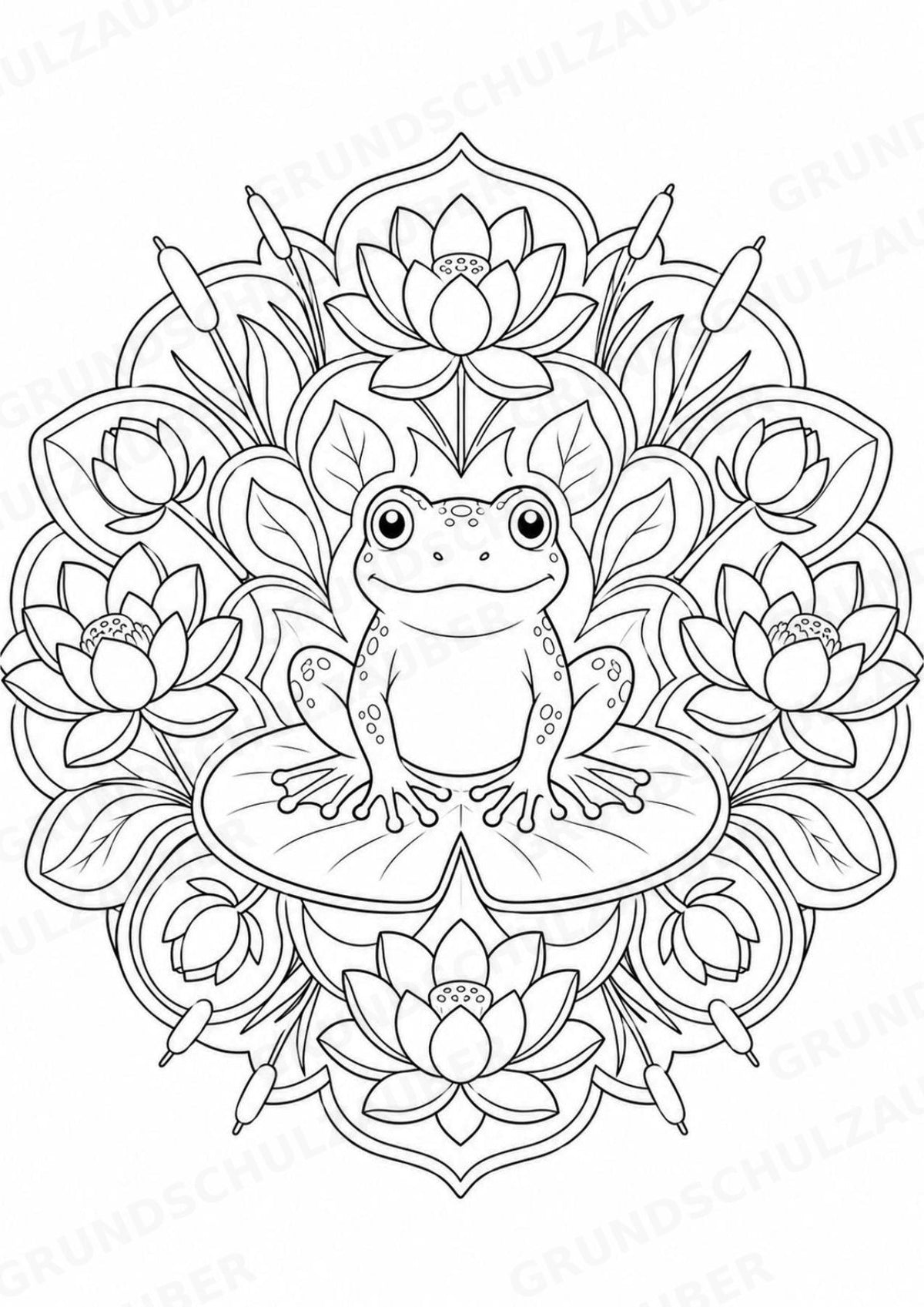 Frosch Mandalas Ausmalbilder – Tiere – 15 Malvorlagen – Materialseite 5