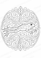 Frosch Mandalas Ausmalbilder – Tiere – 15 Malvorlagen – Materialseite 6