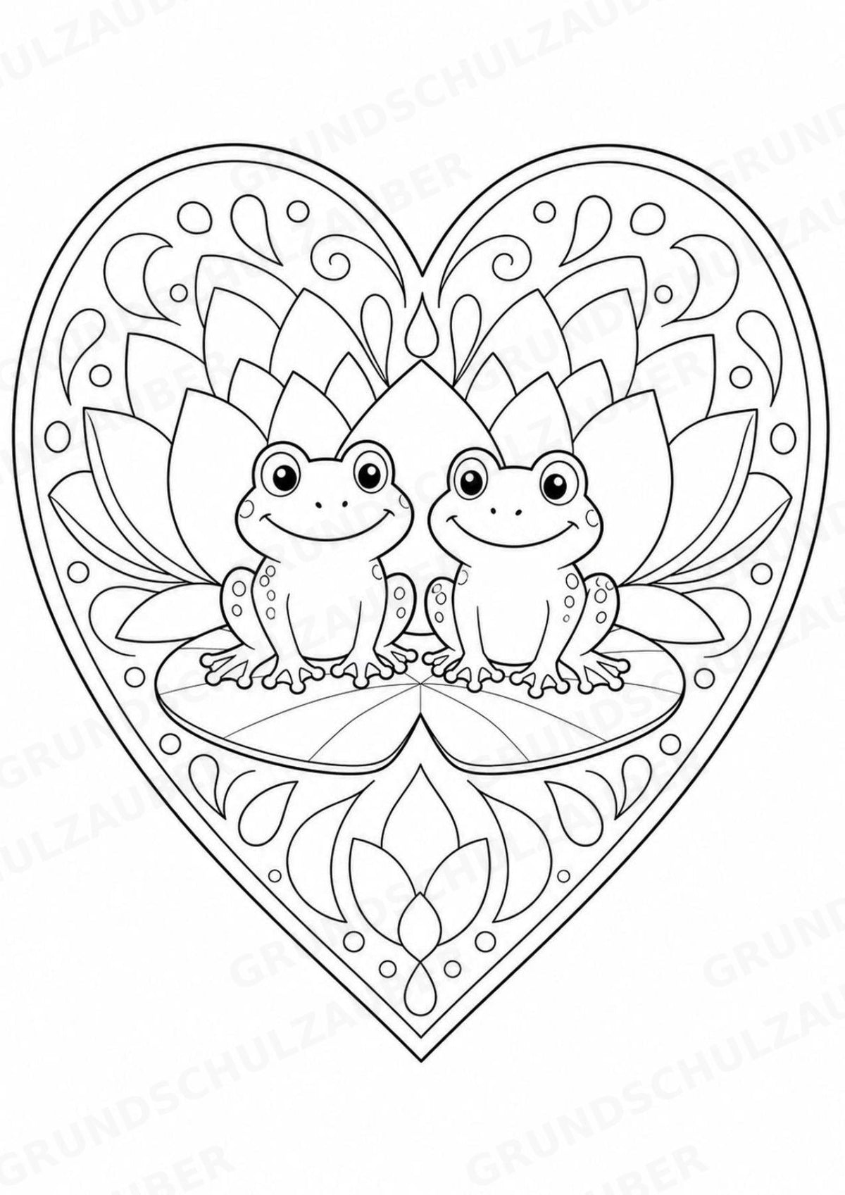 Frosch Mandalas Ausmalbilder – Tiere – 15 Malvorlagen – Materialseite 9