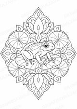 Frosch Mandalas Ausmalbilder – Tiere – 15 Malvorlagen – Materialseite 10