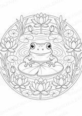 Frosch Mandalas Ausmalbilder – Tiere – 15 Malvorlagen – Materialseite 13