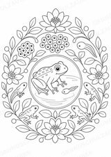 Frosch Mandalas Ausmalbilder – Tiere – 15 Malvorlagen – Materialseite 14