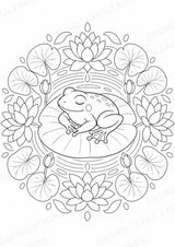 Frosch Mandalas Ausmalbilder – Tiere – 15 Malvorlagen – Materialseite 16