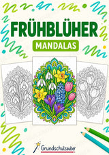 Frühblüher Mandalas Ausmalbilder – Natur und Pflanzen – 15 Malvorlagen – Cover