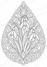 Frühblüher Mandalas Ausmalbilder – Natur und Pflanzen – 15 Malvorlagen – Materialseite 2