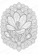Frühblüher Mandalas Ausmalbilder – Natur und Pflanzen – 15 Malvorlagen – Materialseite 3