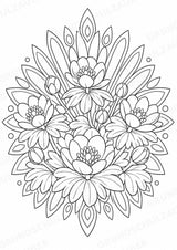 Frühblüher Mandalas Ausmalbilder – Natur und Pflanzen – 15 Malvorlagen – Materialseite 8