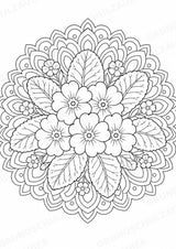 Frühblüher Mandalas Ausmalbilder – Natur und Pflanzen – 15 Malvorlagen – Materialseite 9