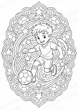 Fußball Mandalas Ausmalbilder – Sport – 15 Malvorlagen – Materialseite 3