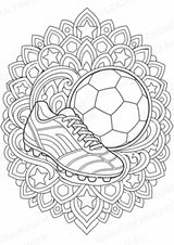 Fußball Mandalas Ausmalbilder – Sport – 15 Malvorlagen – Materialseite 5