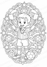Fußball Mandalas Ausmalbilder – Sport – 15 Malvorlagen – Materialseite 8
