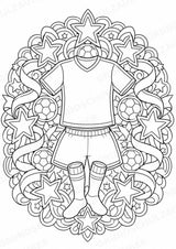 Fußball Mandalas Ausmalbilder – Sport – 15 Malvorlagen – Materialseite 9