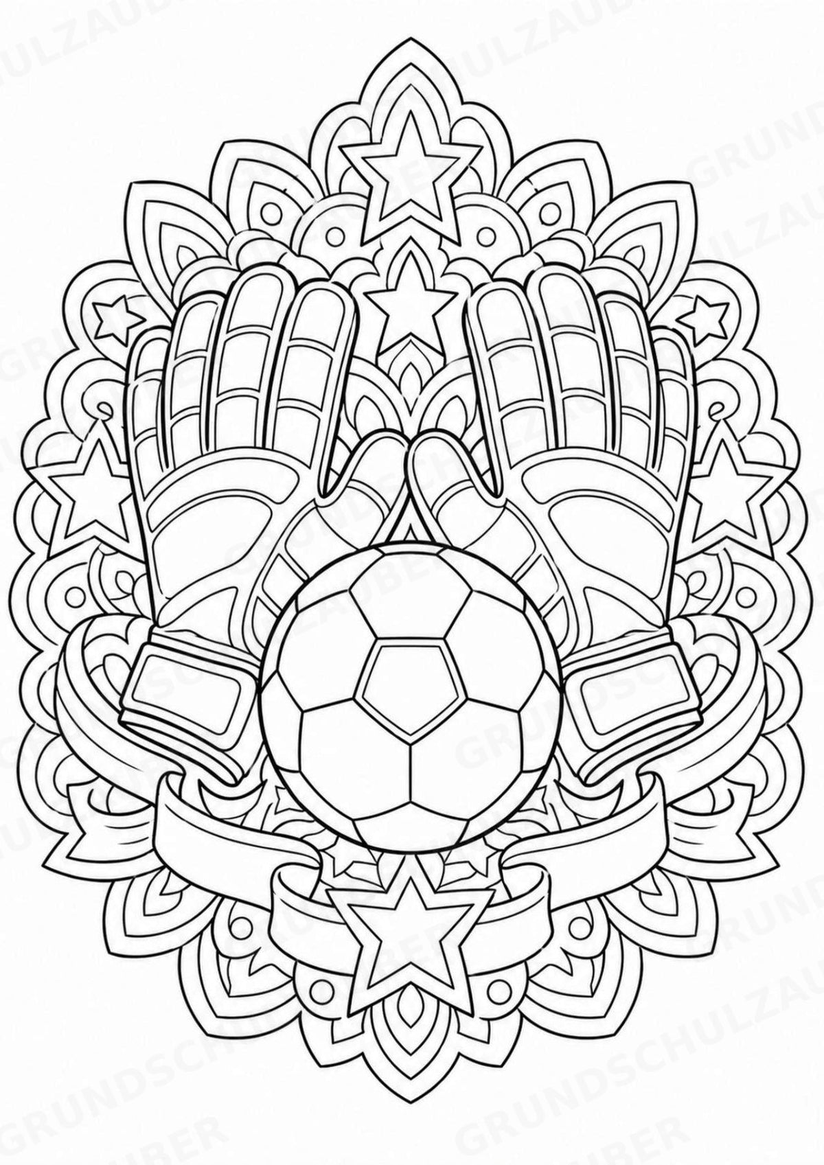 Fußball Mandalas Ausmalbilder – Sport – 15 Malvorlagen – Materialseite 13