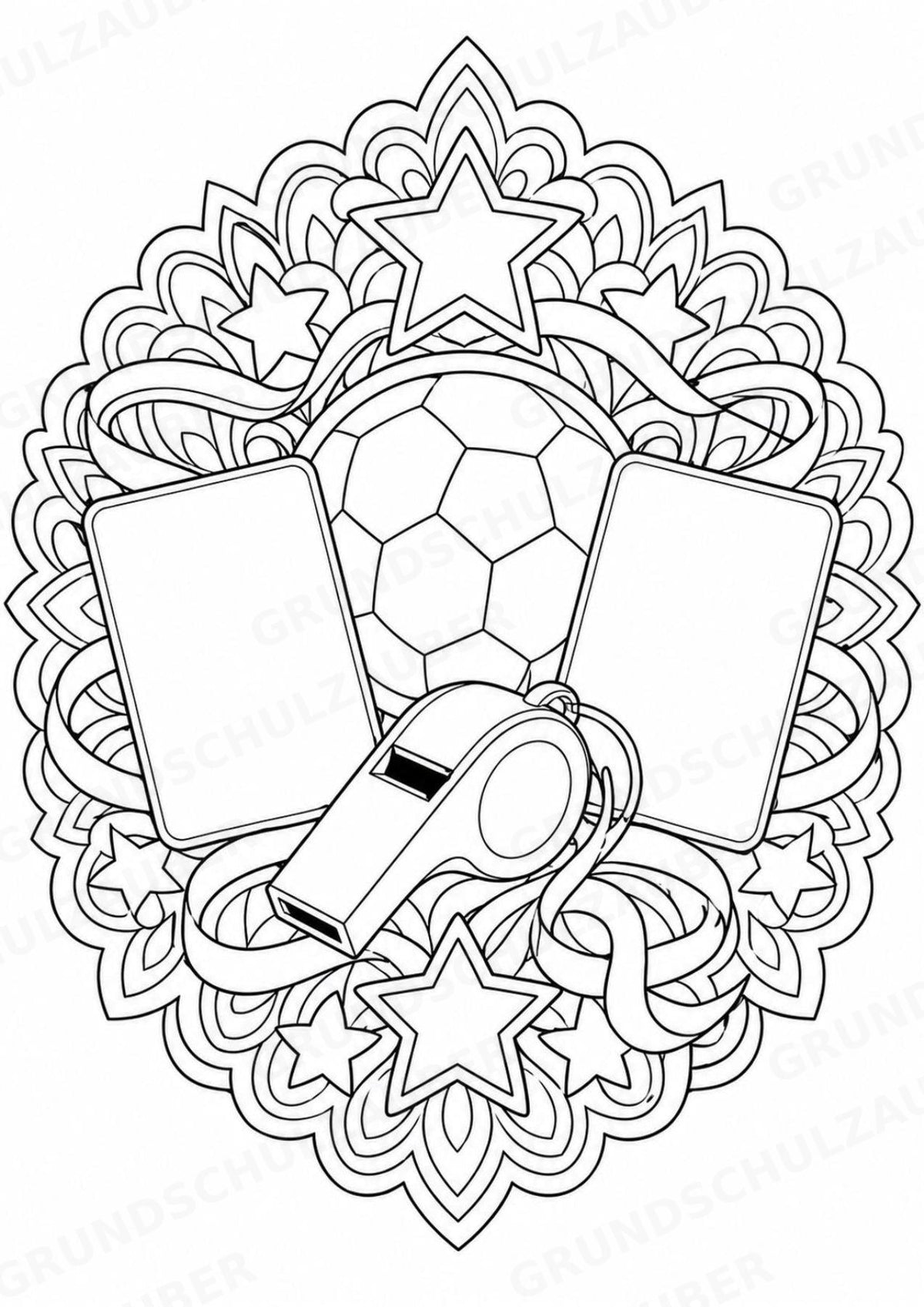 Fußball Mandalas Ausmalbilder – Sport – 15 Malvorlagen – Materialseite 14