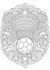 Fußball Mandalas Ausmalbilder – Sport – 15 Malvorlagen – Materialseite 16