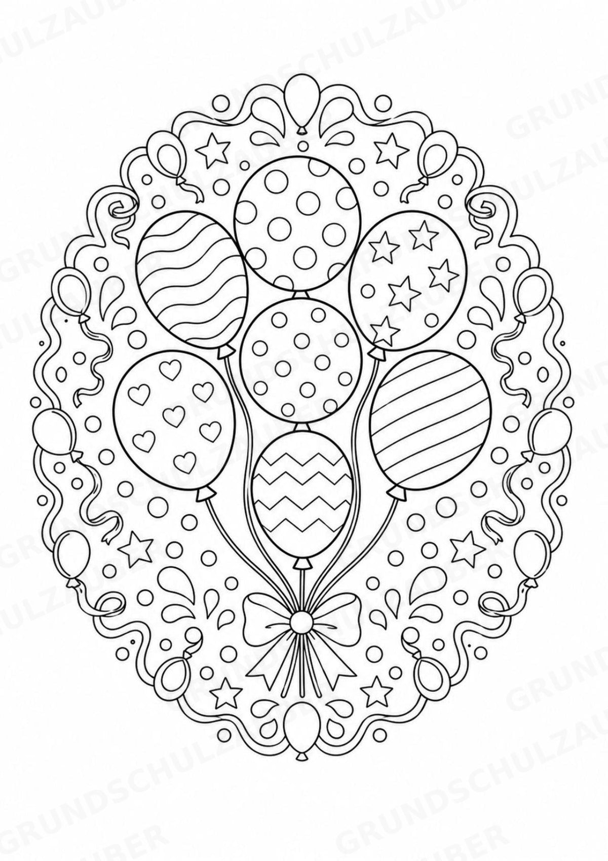 Geburtstag Mandalas Ausmalbilder – Feste und Feiertage – 15 Malvorlagen – Materialseite 4