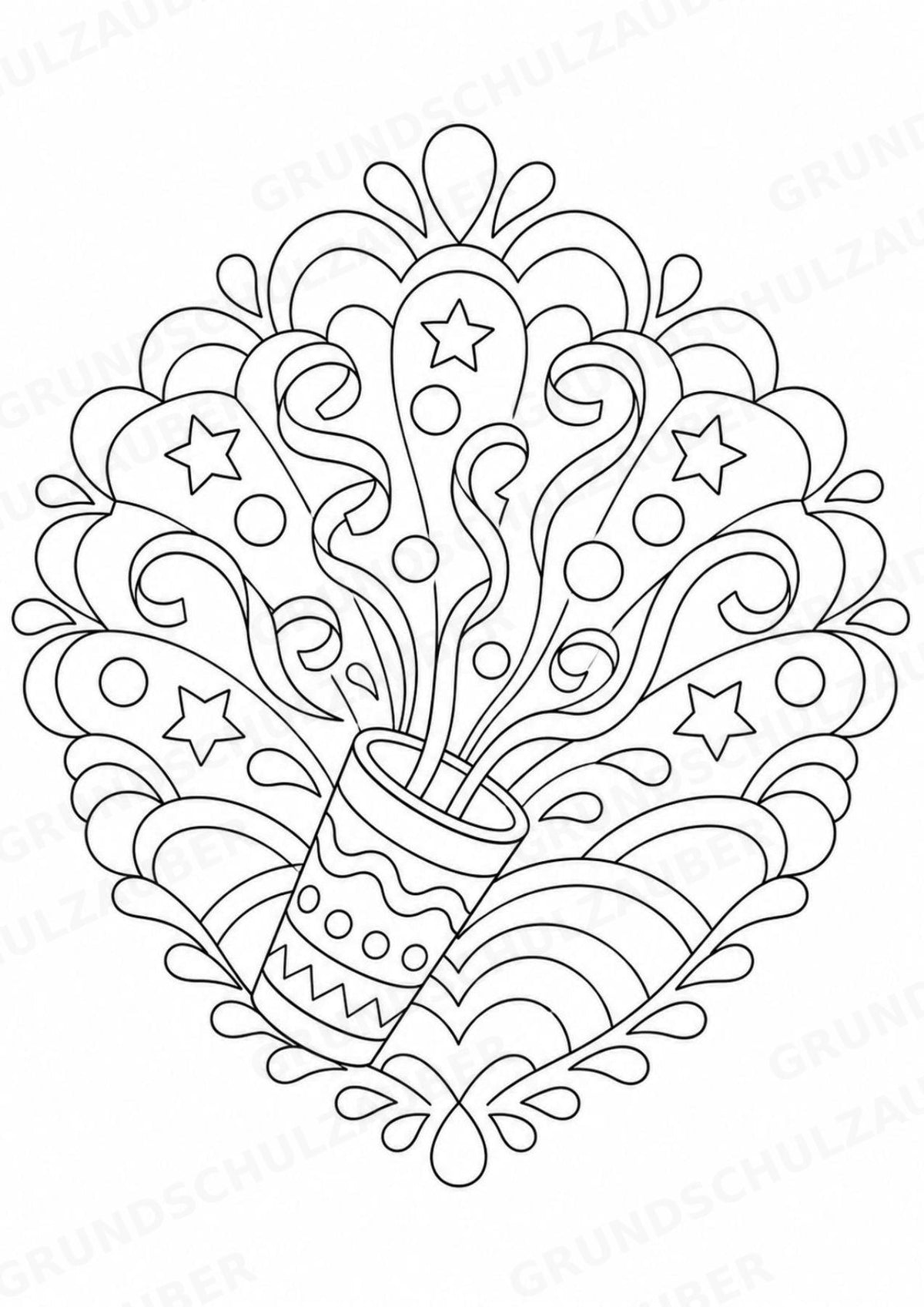 Geburtstag Mandalas Ausmalbilder – Feste und Feiertage – 15 Malvorlagen – Materialseite 7