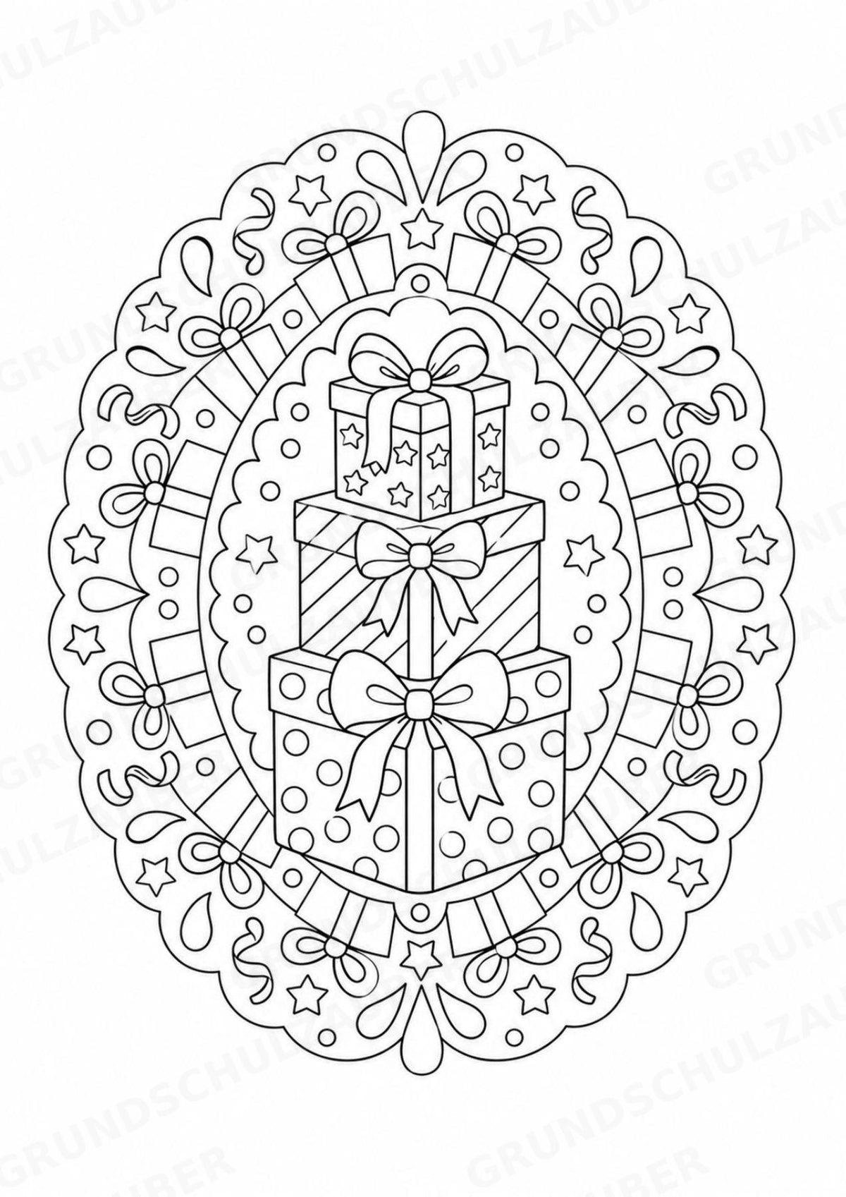 Geburtstag Mandalas Ausmalbilder – Feste und Feiertage – 15 Malvorlagen – Materialseite 11