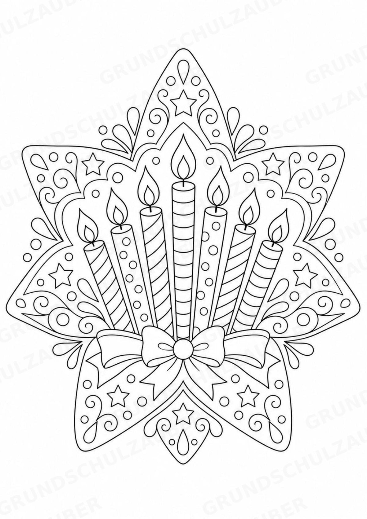 Geburtstag Mandalas Ausmalbilder – Feste und Feiertage – 15 Malvorlagen – Materialseite 15