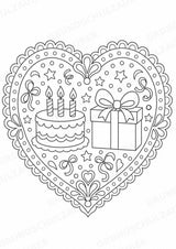 Geburtstag Mandalas Ausmalbilder – Feste und Feiertage – 15 Malvorlagen – Materialseite 16