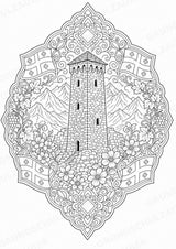 Georgien Mandalas Ausmalbilder – Länder und Kulturen – 15 Malvorlagen – Materialseite 4