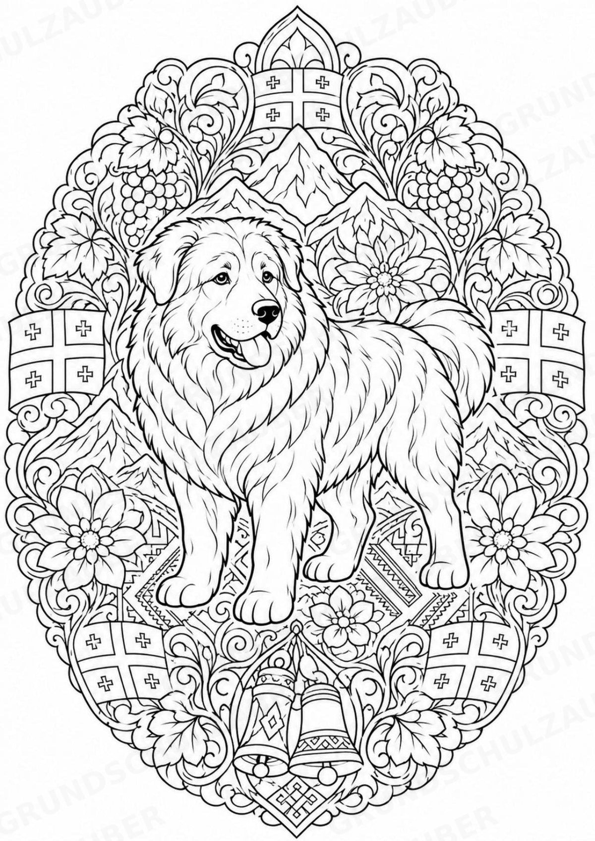 Georgien Mandalas Ausmalbilder – Länder und Kulturen – 15 Malvorlagen – Materialseite 11