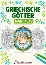Griechische Götter Mandalas Ausmalbilder – Allgemeine Themen – 15 Malvorlagen – Cover