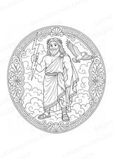 Griechische Götter Mandalas Ausmalbilder – Allgemeine Themen – 15 Malvorlagen – Materialseite 2