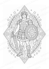 Griechische Götter Mandalas Ausmalbilder – Allgemeine Themen – 15 Malvorlagen – Materialseite 10