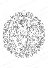 Griechische Götter Mandalas Ausmalbilder – Allgemeine Themen – 15 Malvorlagen – Materialseite 13