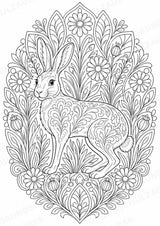 Hase Mandalas Ausmalbilder – Tiere – 15 Malvorlagen – Materialseite 3