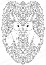 Hase Mandalas Ausmalbilder – Tiere – 15 Malvorlagen – Materialseite 5