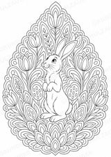 Hase Mandalas Ausmalbilder – Tiere – 15 Malvorlagen – Materialseite 8