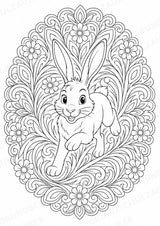Hase Mandalas Ausmalbilder – Tiere – 15 Malvorlagen – Materialseite 11