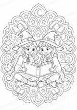 Hexen & Feen Mandalas Ausmalbilder – Märchen – 15 Malvorlagen – Materialseite 8