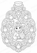 Hexen & Feen Mandalas Ausmalbilder – Märchen – 15 Malvorlagen – Materialseite 14