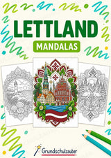 Lettland Mandalas Ausmalbilder – Länder und Kulturen – 15 Malvorlagen – Cover
