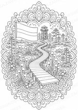 Lettland Mandalas Ausmalbilder – Länder und Kulturen – 15 Malvorlagen – Materialseite 16