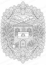 Libanon Mandalas Ausmalbilder – Länder und Kulturen – 15 Malvorlagen – Materialseite 8